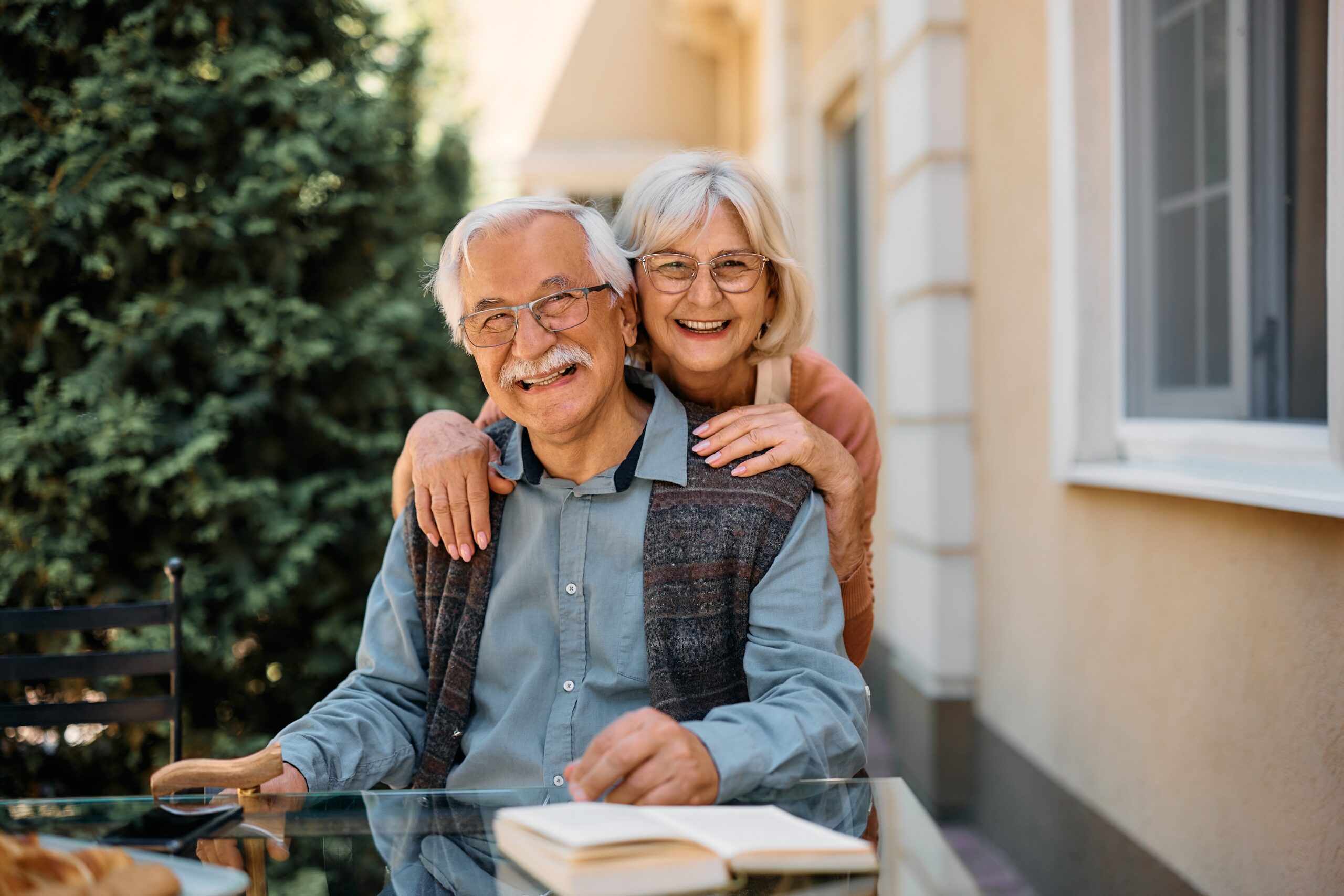 older couple posing for a picture