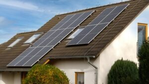 solar panels on house